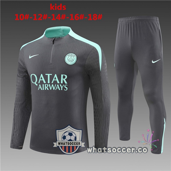 Tracksuit Paris PSG Kids Gray 2024-2025