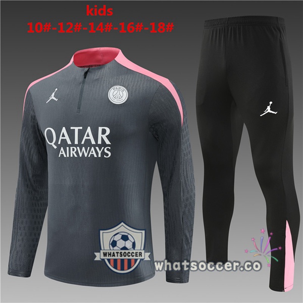 Tracksuit Paris PSG Kids Gray 2024-2025