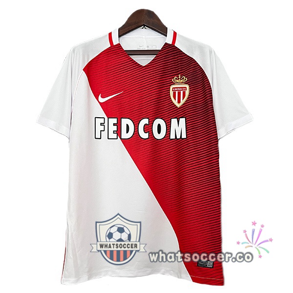 AS Monaco Retro Home White Red 2016-2017