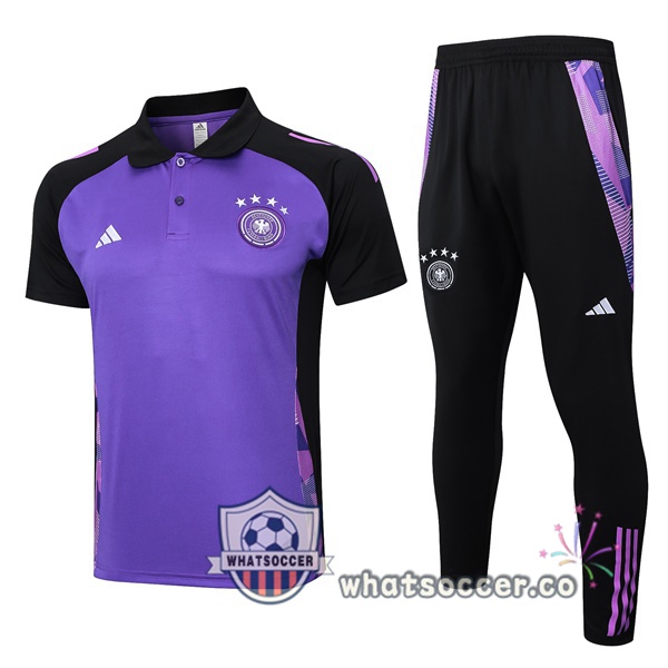 Training Polo Germany + Pants Purple 2024-2025