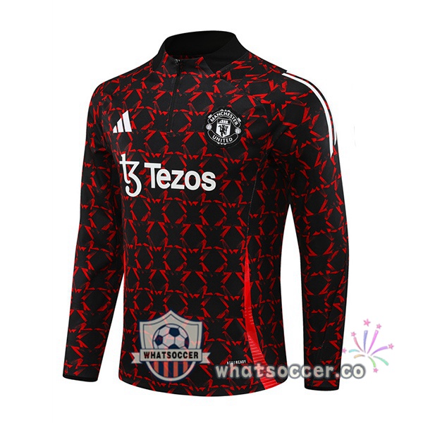 Soccer Sweater Manchester United Black Red 2024-2025