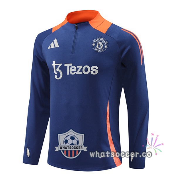 Soccer Sweater Manchester United Blue Royal 2024-2025