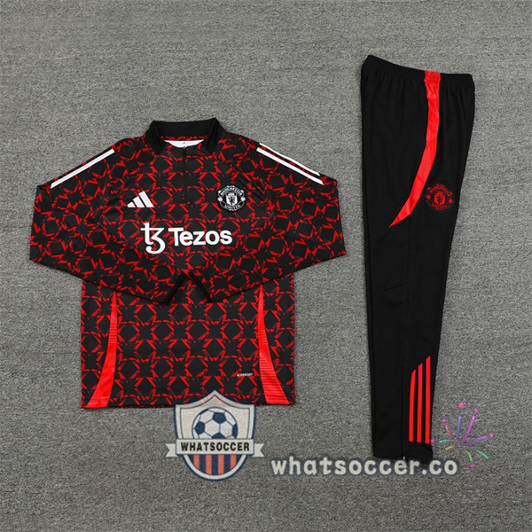 Tracksuit Manchester United Black Red 2024-2025
