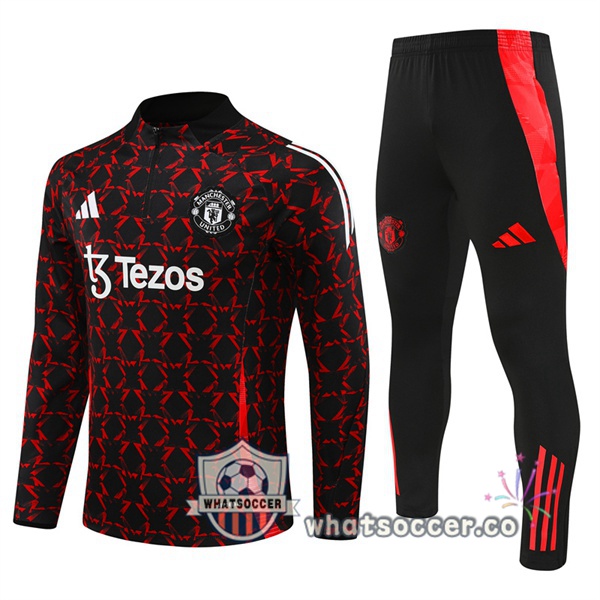 Tracksuit Manchester United Black Red 2024-2025