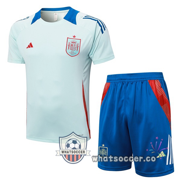 Spain Training T-Shirts + Shorts Blue 2024-2025