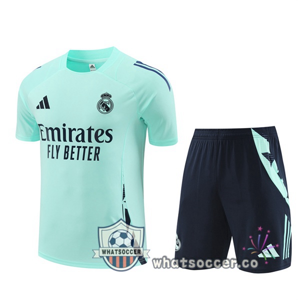Real Madrid Training T-Shirts + Shorts Green 2024-2025
