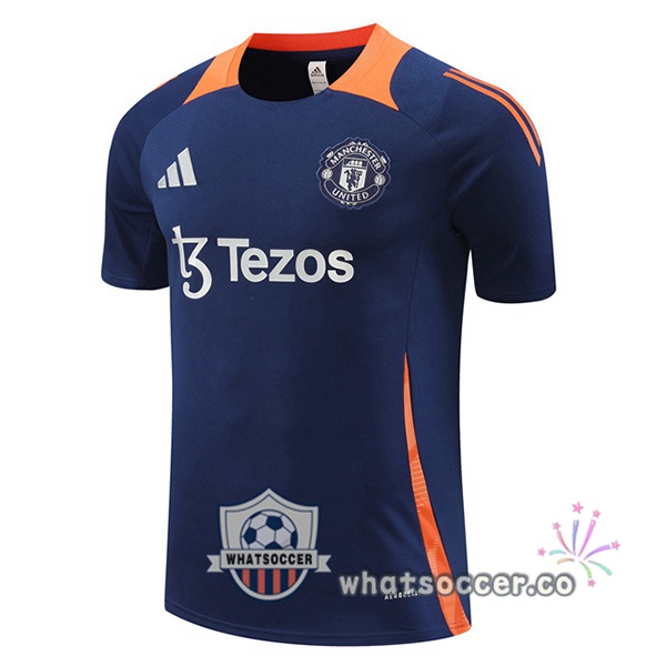Manchester United Training T-Shirts Blue Royal 2024-2025