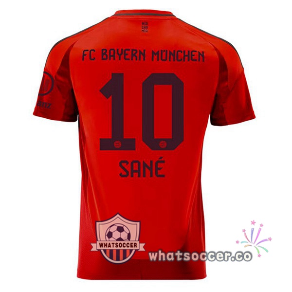 Bayern Munich (Sané 10) Home Soccer Jerseys Red 2024-2025