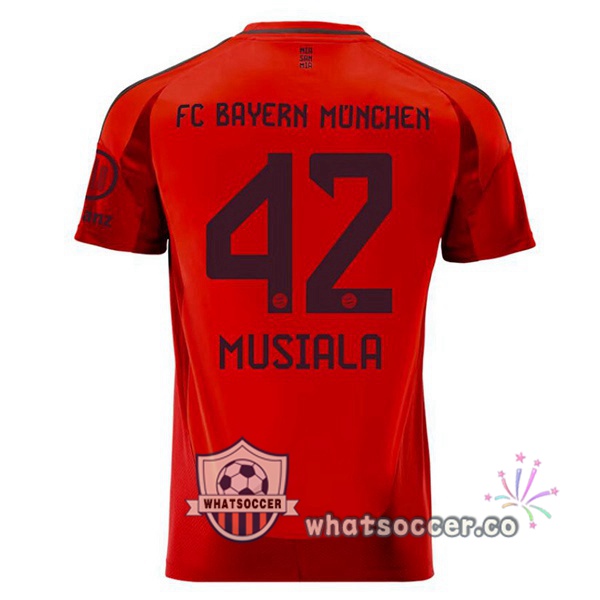 Bayern Munich (Musiala 42) Home Soccer Jerseys Red 2024-2025