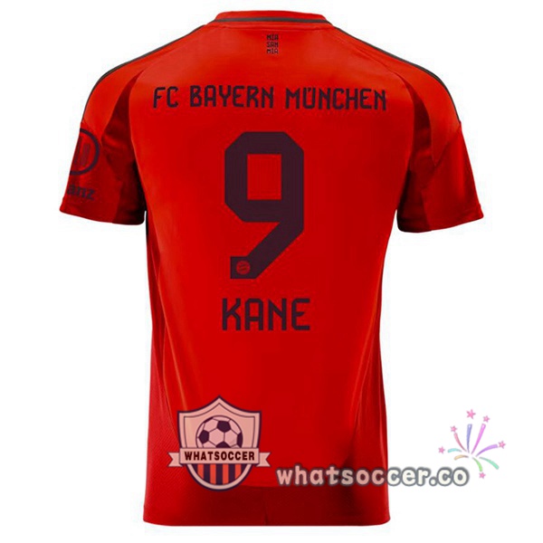 Bayern Munich (Kane 9) Home Soccer Jerseys Red 2024-2025