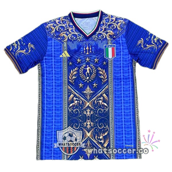 Italy Special Edition Soccer Jerseys Blue 2024-2025