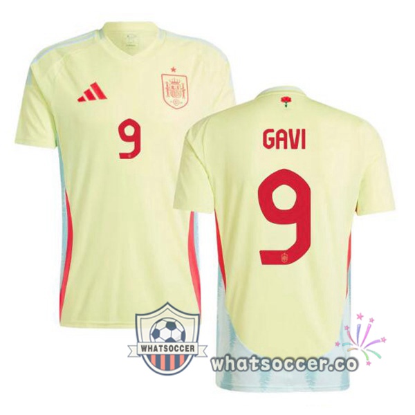 Spain (GAVI 9) Away Soccer Jerseys Yellow 2024-2025