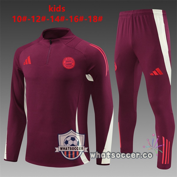 Tracksuit Bayern Munich Kids Red 2024-2025
