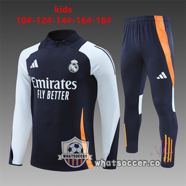 Tracksuit Real Madrid Kids Blue Royal White 2024-2025