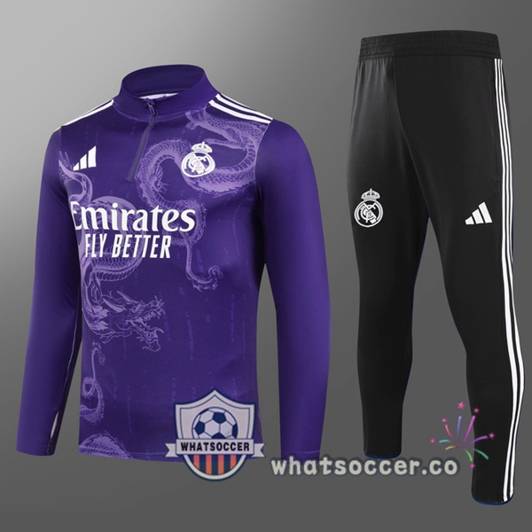 Tracksuit Real Madrid Kids Purple 2024-2025