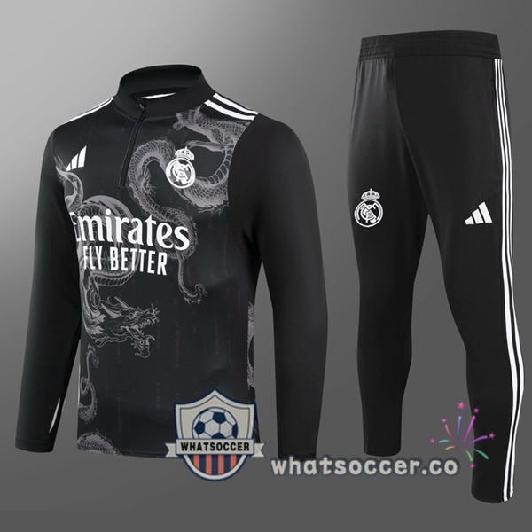 Tracksuit Real Madrid Kids Black 2024-2025