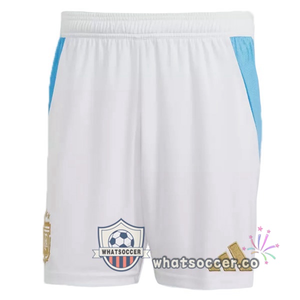 Argentina Home Soccer Shorts White 2024-2025