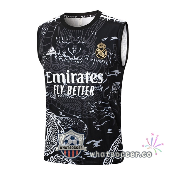 Real Madrid Soccer Vest Black 2024-2025