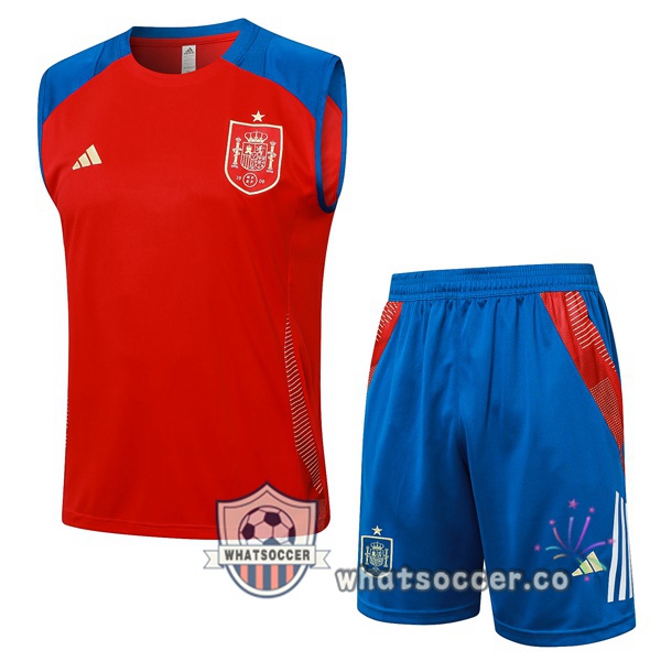 Spain Soccer Vest + Shorts Red 2024-2025