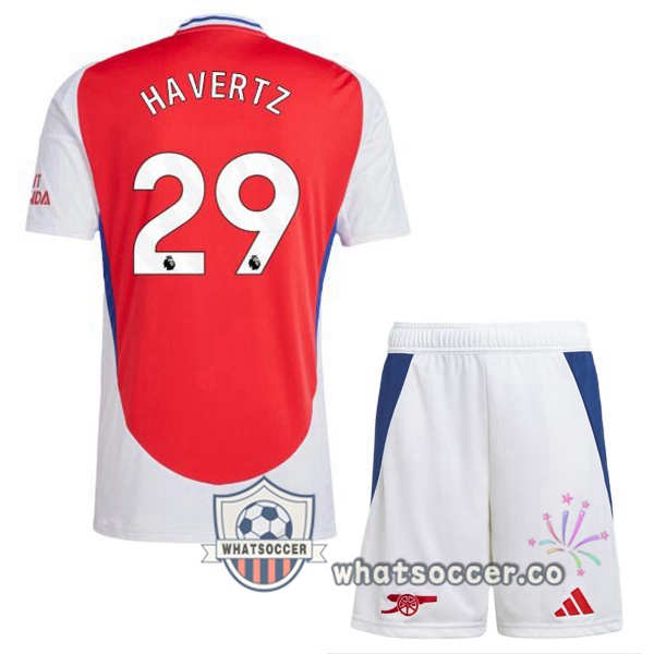 Arsenal (HAGreenZ 29) Kids Home Soccer Jerseys Red White 2024-2025