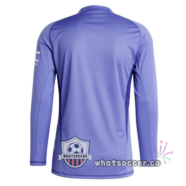 Manchester United Goalkeeper Soccer Jerseys Long Sleeve Purple 2024-2025