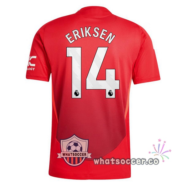 Manchester United (Eriksen 14) Home Soccer Jerseys Red 2024-2025