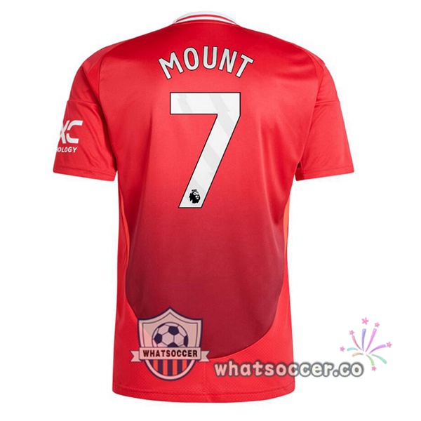 Manchester United (Mount 7) Home Soccer Jerseys Red 2024-2025