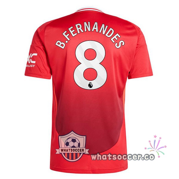 Manchester United (B.Fernandes 8) Home Soccer Jerseys Red 2024-2025