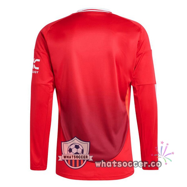 Manchester United Home Soccer Jerseys Long Sleeve Red 2024-2025
