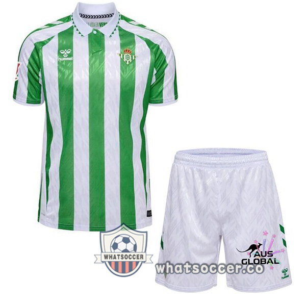 Real Betis Kids Home Soccer Jerseys Green White 2024-2025