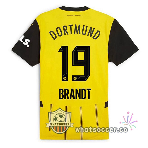 Dortmund BVB (Brandt 19) Home Soccer Jerseys Yellow 2024-2025