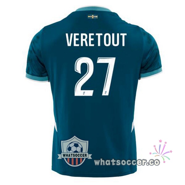Olympique de Marseille (VERETOUT 27) Away Soccer Jerseys Blue 2024-2025