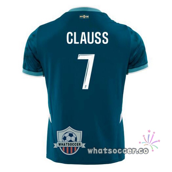 Olympique de Marseille (CLAUSS 7) Away Soccer Jerseys Blue 2024-2025