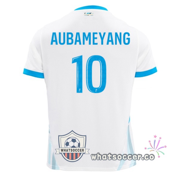 Olympique de Marseille (AUBAMEYANG 10) Home Soccer Jerseys White 2024-2025