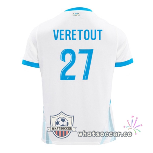 Olympique de Marseille (VERETOUT 27) Home Soccer Jerseys White 2024-2025
