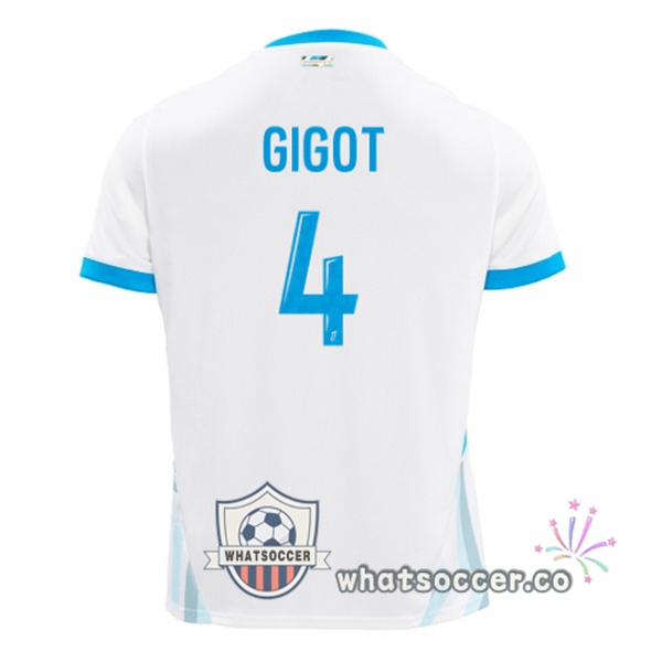 Olympique de Marseille (GIGOT 4) Home Soccer Jerseys White 2024-2025