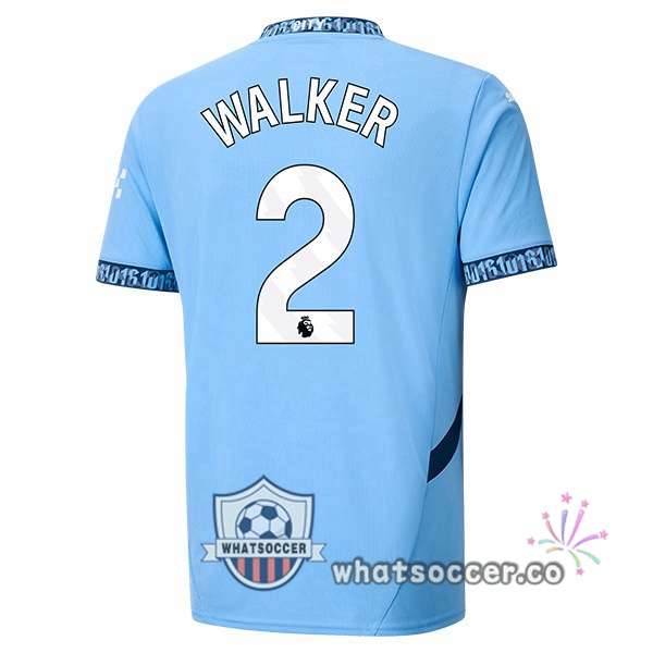 Manchester City (Kyle Walker 2) Home Soccer Jerseys Blue 2024-2025
