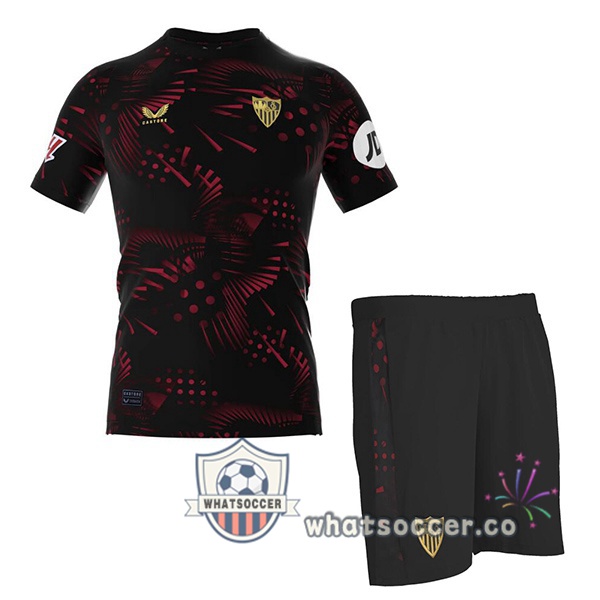 Sevilla FC Kids Third Soccer Jerseys Black 2024-2025