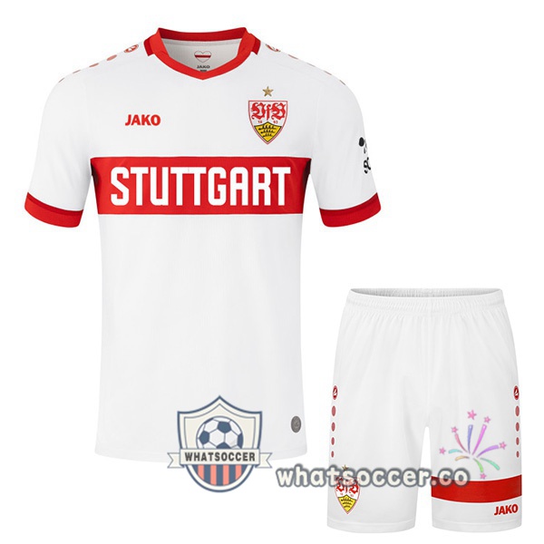 VfB Stuttgart Kids Home Soccer Jerseys White 2024-2025