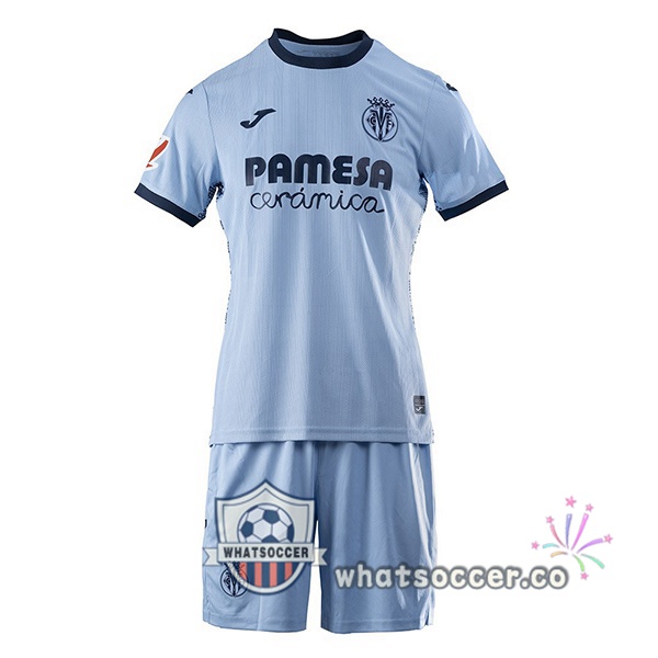Villarreal Kids Away Soccer Jerseys Blue 2024-2025