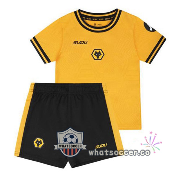 Wolves Kids Home Soccer Jerseys Yellow 2024-2025