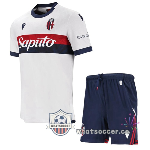 Bologna Kids Away Soccer Jerseys White 2024-2025