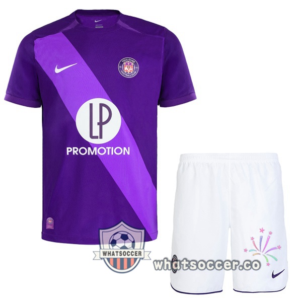 Toulouse Kids Home Soccer Jerseys Purple 2024-2025