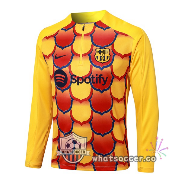 Soccer Sweater FC Barcelona Yellow 2024-2025