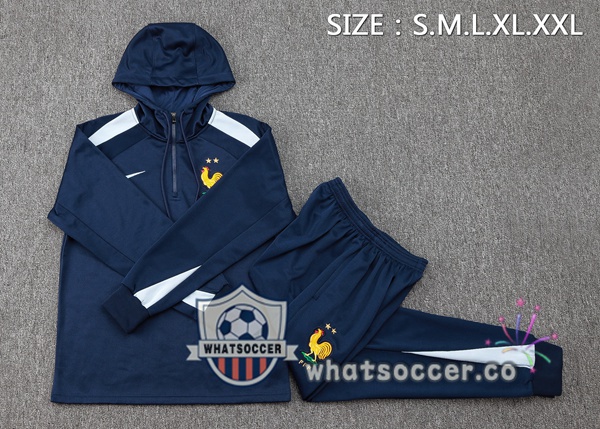 Tracksuit - Hooded France Blue Royal 2024-2025