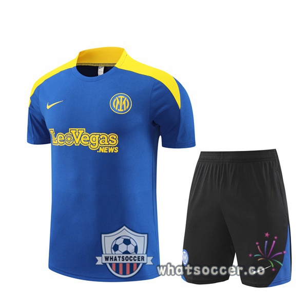 Inter Milan Training T-Shirts + Shorts Blue 2024-2025