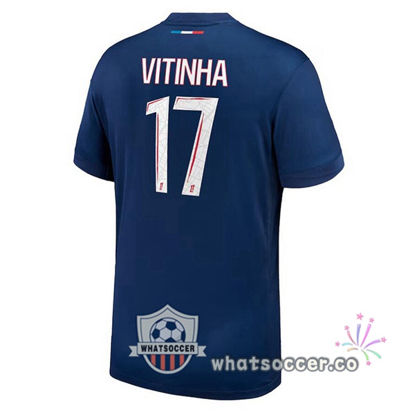 Paris PSG (Vitinha 17) Home Soccer Jerseys Blue Royal 2024-2025