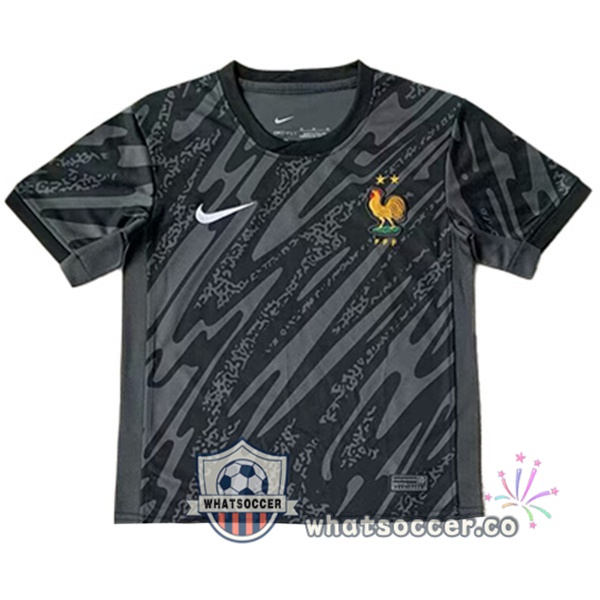France Goalkeeper Soccer Jerseys Black 2024-2025