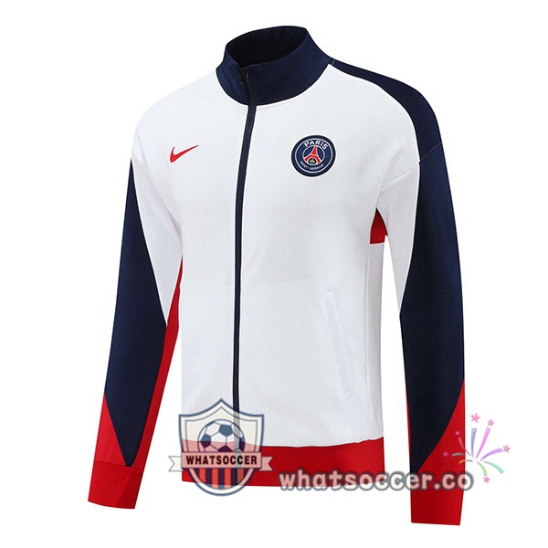 Soccer Jacket Paris PSG White 2024-2025