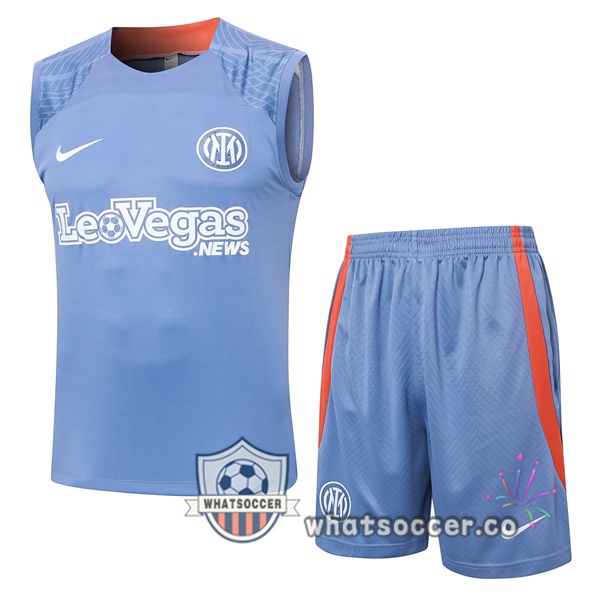 Inter Milan Soccer Vest + Shorts Gray 2024-2025